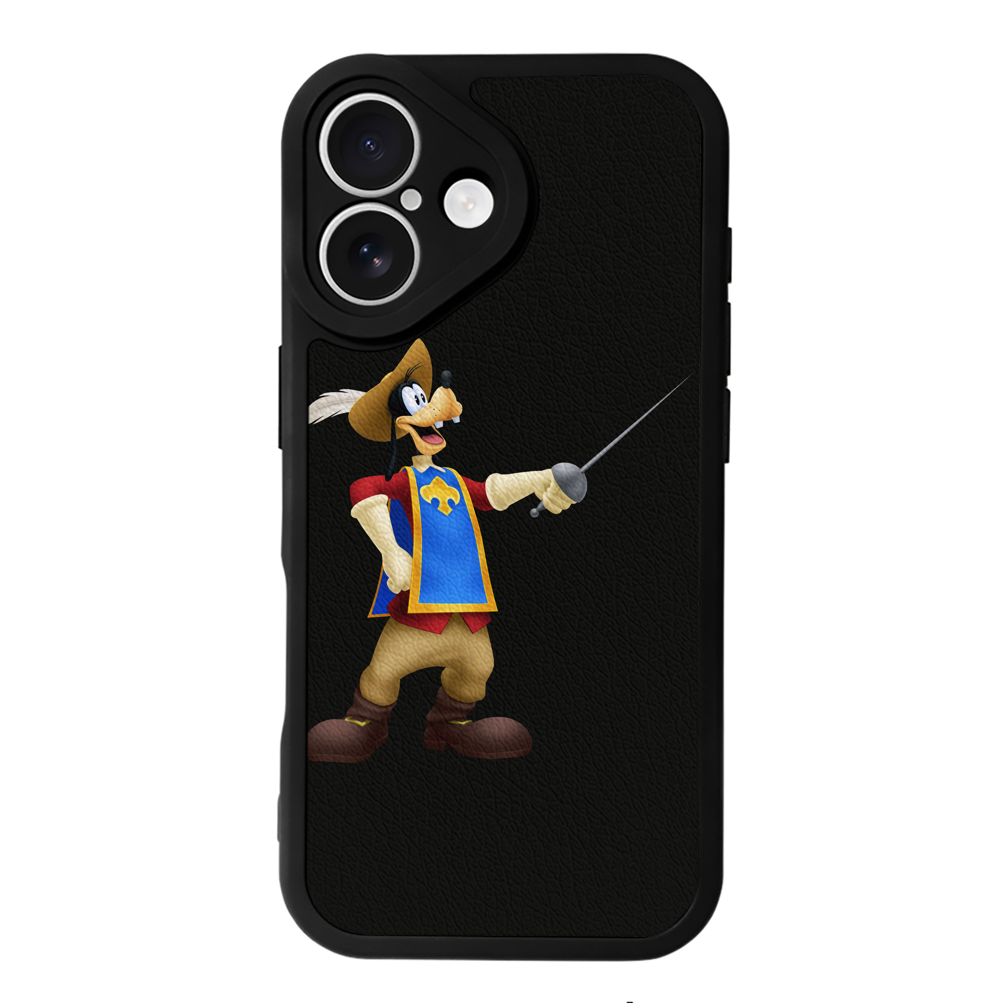 （画像用） ミッキーマウス Mickey Mouse 【iPhone 16シリーズ対応】シリコンスマホケース（レザー調） 材質：シリコン